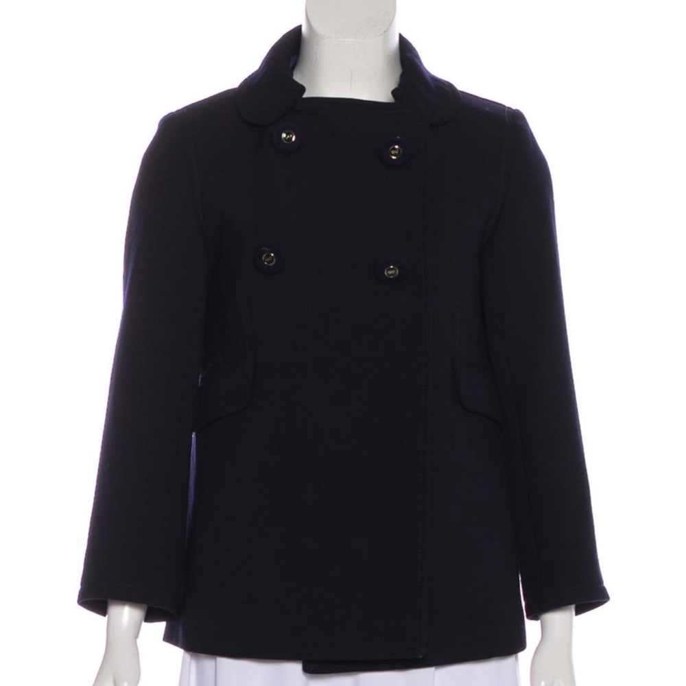 Anya hindmarch navy blue peacoat
